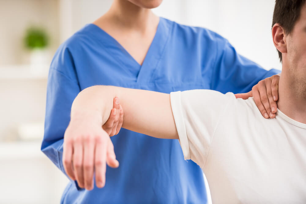 Breaking up scar tissue with physical therapy