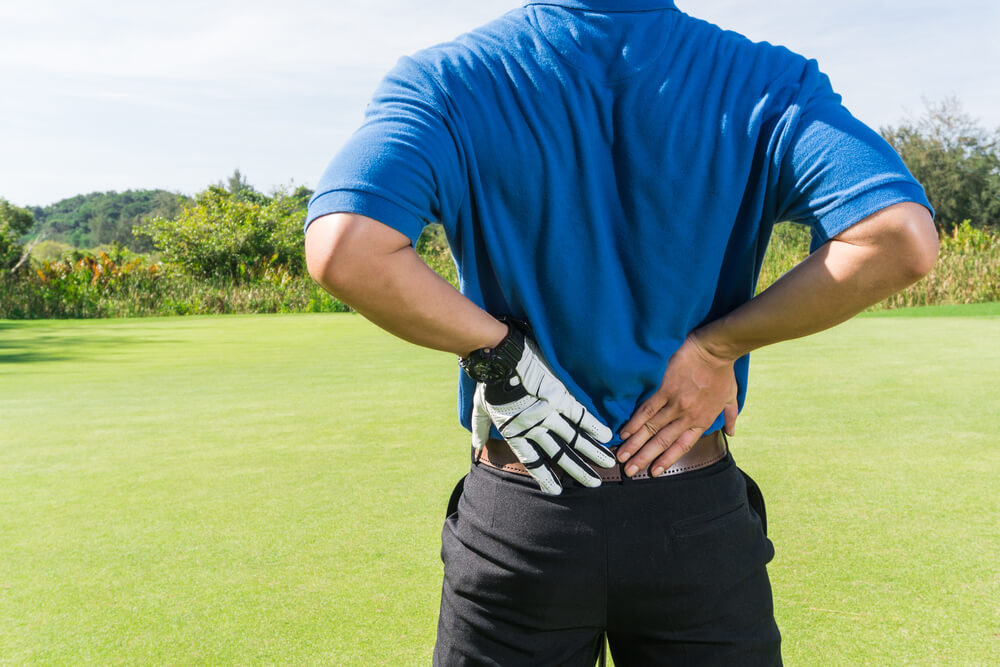 What are some common injuries you can develop while playing golf?